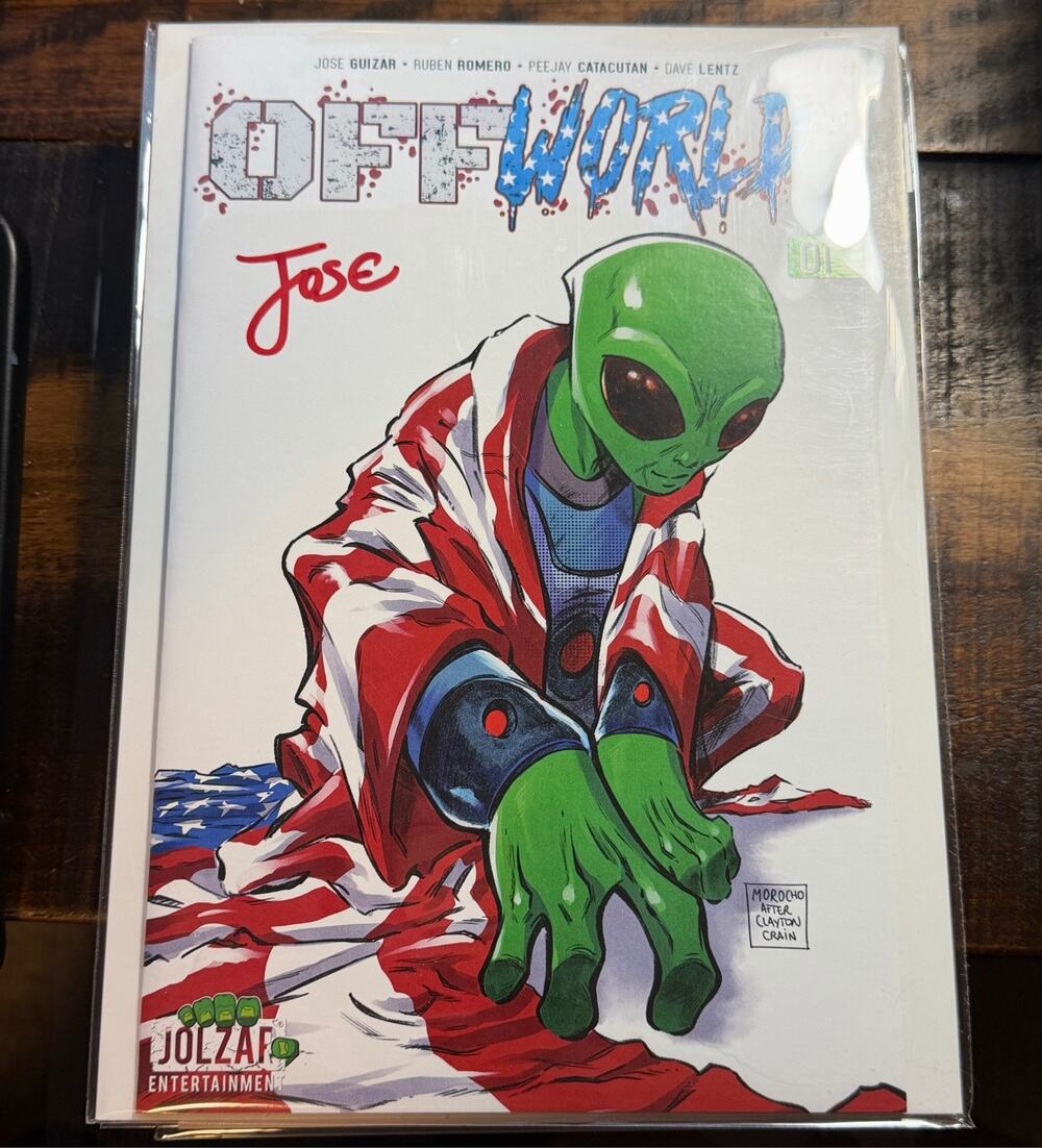 Offworld Comic Jolzar Entertainment Clayton Crain Art Variant Signed Jose Guizar